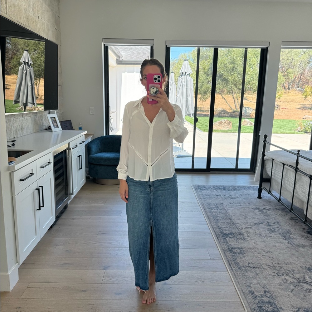 White Button Down With Detailing - image 2